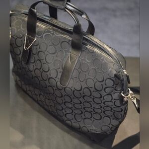 CC Print inspired Black Duffel Bag